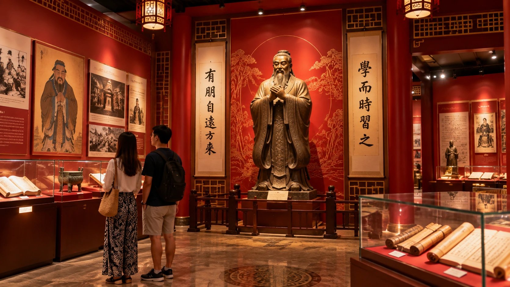 Confucius exhibition inside the Thai-Chinese Cultural Centre museum