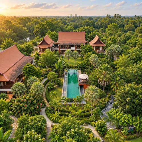 45m infinity pool at Nakara Villas Udon Thani