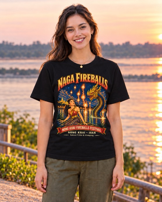 Nong Khai Fireballs T-Shirt, Black