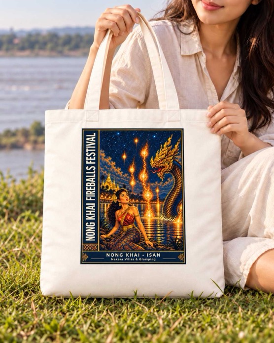 Nong Khai Fireballs Canvas Tote Bag