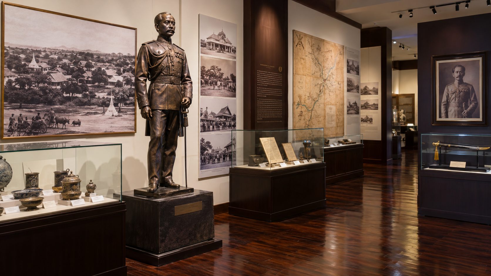 Historical exhibition about Prince Prajak and the founding of Udon Thani at Udon Thani City Museum