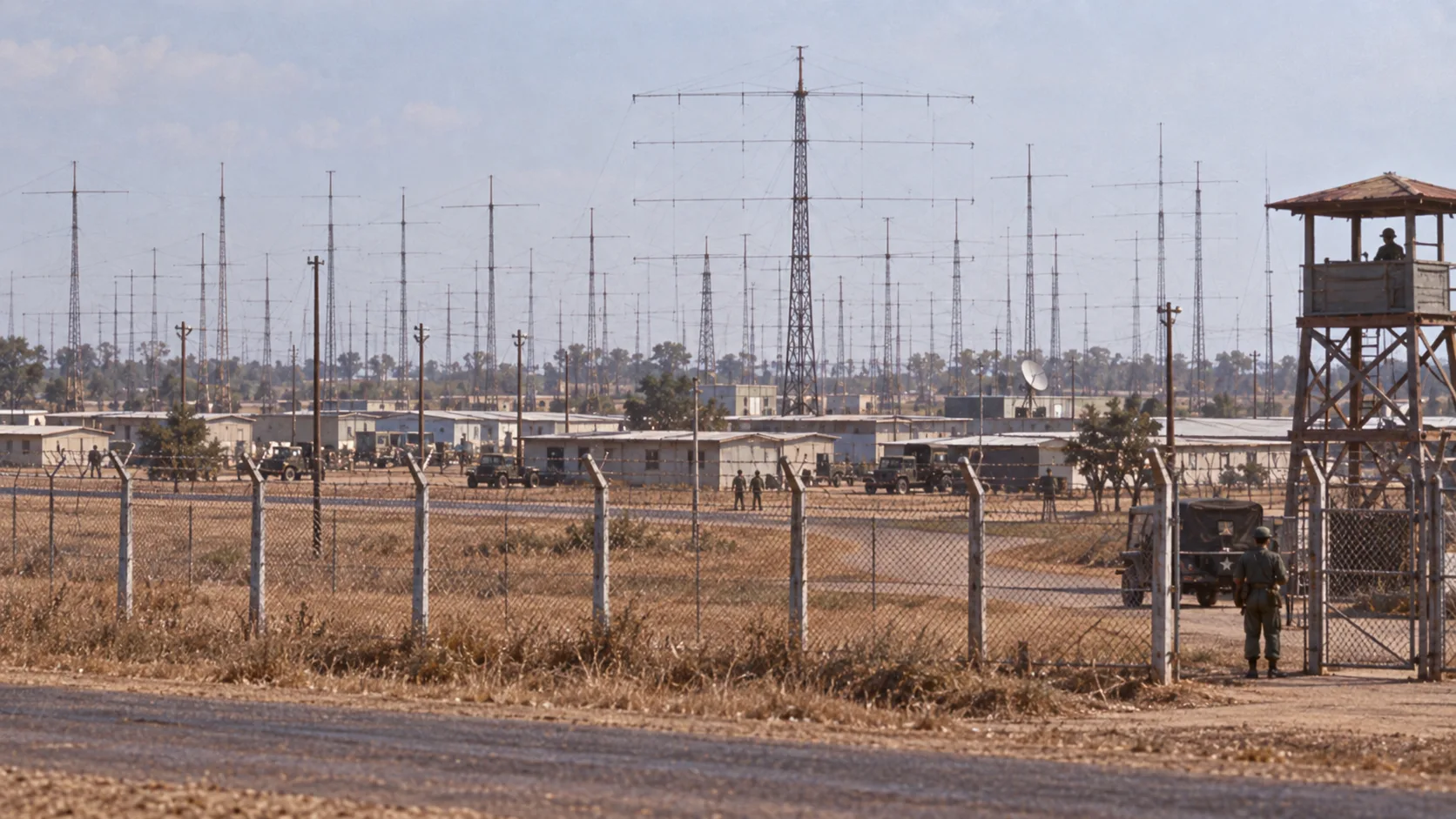 Signals intelligence antenna field at Ramasun Station near Udon Thani during the Cold War era
